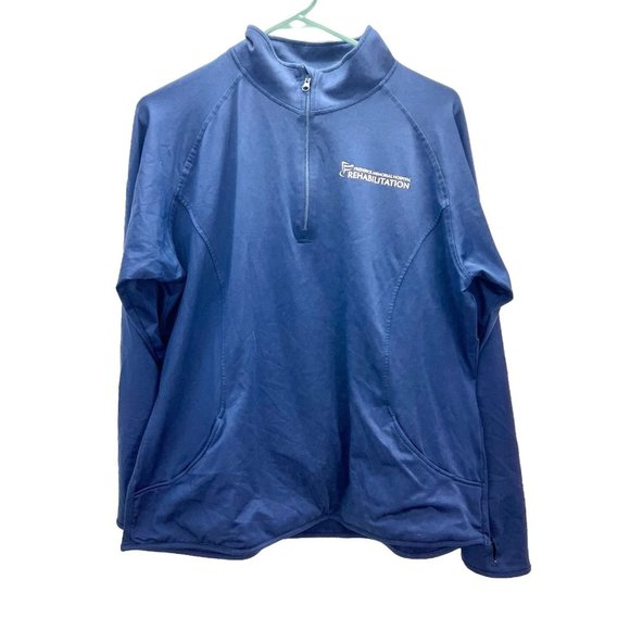 Sport-Tek Jacket XL Navy 1/4 Zip Pullover FMH Rehabilitation - Picture 1 of 9